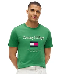 Tommy Hilfiger Men's Logo Embordered Flag T-Shirt