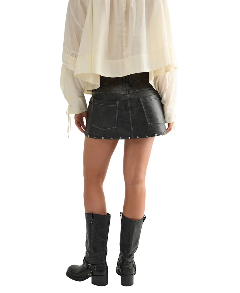 Free People Women's Lainey Studded A-Line Mini Skirt