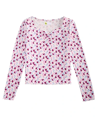 Epic Threads Girls' 4-16 Floral-Print Long-Sleeve Sweetheart Shirt, Macy's Exclusive