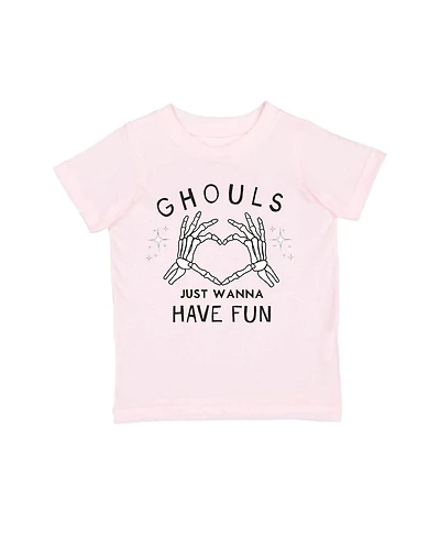 Sweet Wink Girls' 4-16 Ghouls Just Wanna Have Fun Short-Sleeve Crewneck Graphic T-Shirt