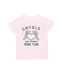 Sweet Wink Girls' 4-16 Ghouls Just Wanna Have Fun Short-Sleeve Crewneck Graphic T-Shirt