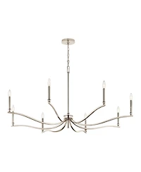 Kichler Malene 52" Wide 8-Light Polished Nickel Candelabra Chandelier