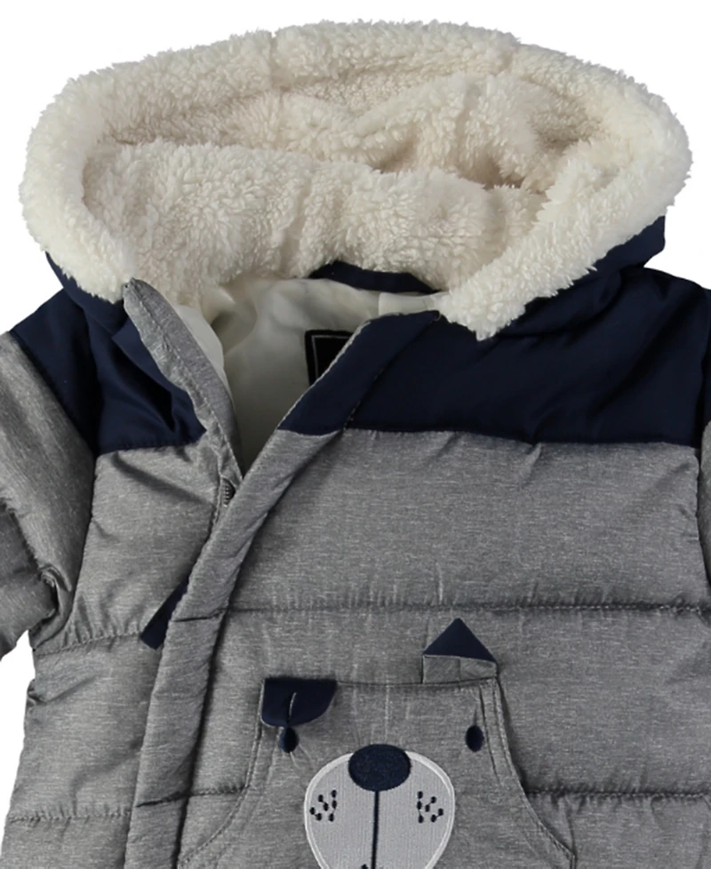 S Rothschild & Co Baby Boys' Animal-Inspired Sherpa-Lined Hood Snowsuit