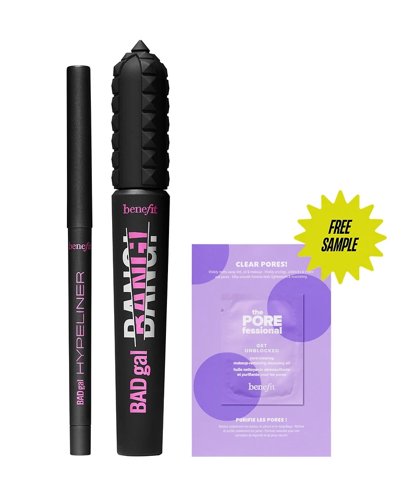 Benefit Cosmetics 2-Piece BADgal Hypetower Eye Makeup Duo Mascara & Eyeliner Gift Set