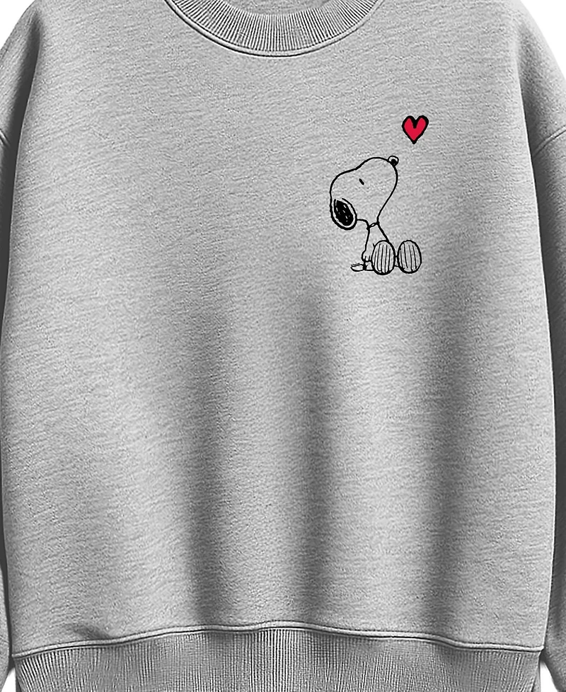 Hybrid Apparel Plus Snoopy Long-Sleeve Cotton Graphic Sweatshirt
