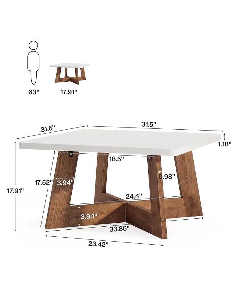 Tribesigns FarmhouseSide Table,Wooden End Table with Drawer, Rustic Nightstands