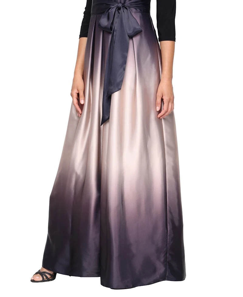 Sl Fashions Petite Ombre Satin Gown