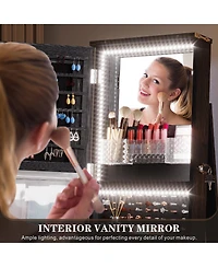 Vlsrka 360° Rotating Jewelry Armoire with Full-Length Mirror