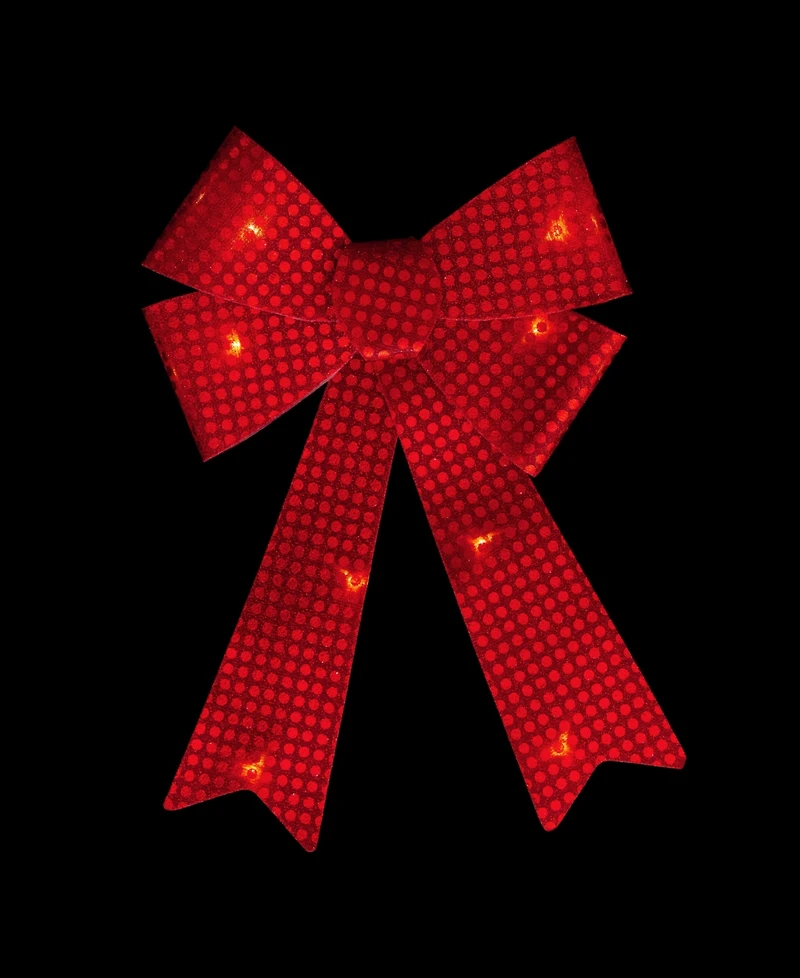 Northlight Led Lighted Sequin 17.5" Bow Christmas Decoration