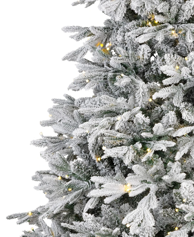 Northlight Real Touch Elite Pre-Lit Flocked Yukon Pine 7' Artificial Christmas Tree