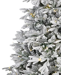 Northlight Real Touch Elite Pre-Lit Flocked Yukon Pine 7' Artificial Christmas Tree