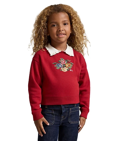 Polo Ralph Lauren Girls' 2T-6X Collared Fleece Sweatshirt