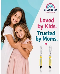 Chanteur Kids Pencil Hypoallergenic Earrings for Girls with Sterling Silver Leverbacks