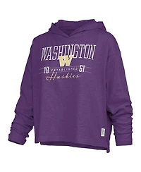 Pressbox Women's Castillo Oversized Slub Long Sleeve Hooded T-Shirt