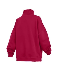 Pressbox Women's Oklahoma Sooners Oversized Graphic Mock Neck Sweatshirt