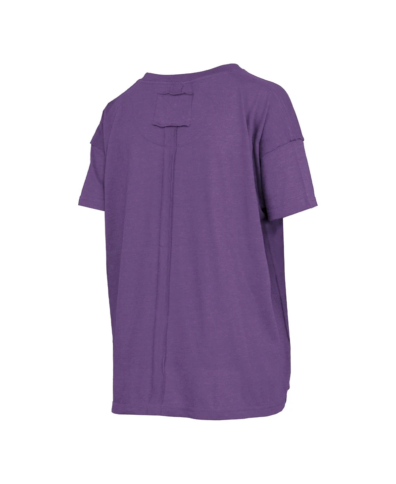 Pressbox Women's Lsu Tigers Swirl Script Twisted Oversized T-Shirt