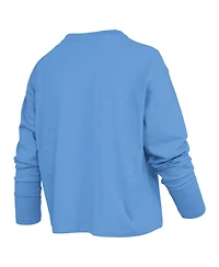Pressbox Women's North Carolina Tar Heels Motley Burnout Boxy Dropped-Shoulder Long-Sleeve T-Shirt