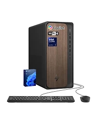 Hp OmniDesk Ai Tower Desktop, Ultra 5 225, Intel Graphics, 16GB DDR5, 2TB Ssd, Wired Keyboard and Mouse, Wi-Fi 6, Win11 Home, Black