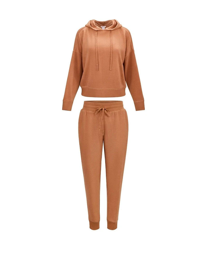 Adore Me Plus Davinia Fleece Long-Sleeve Hoodie and Joggers, 2-Piece Set