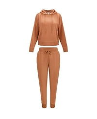 Adore Me Plus Davinia Fleece Long-Sleeve Hoodie and Joggers, 2-Piece Set
