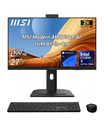 Msi Modern AM273QP Ai 1UM 27" All-in-One Intel Core Ultra 5, Windows 11 Pro