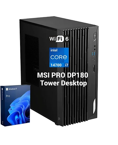 Msi Pro DP180 Intel Core i7-14700 Windows 11 Pro 64GB DDR5 Desktop Computer