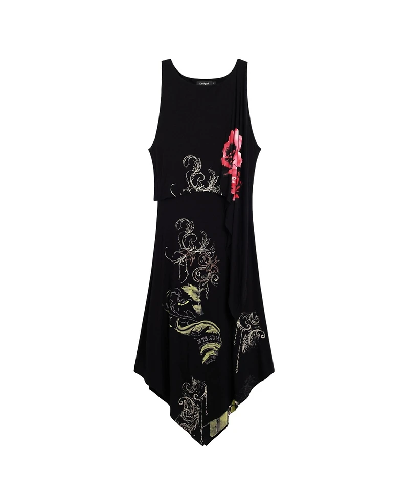 Desigual Women's Asymmetric Midi Dress