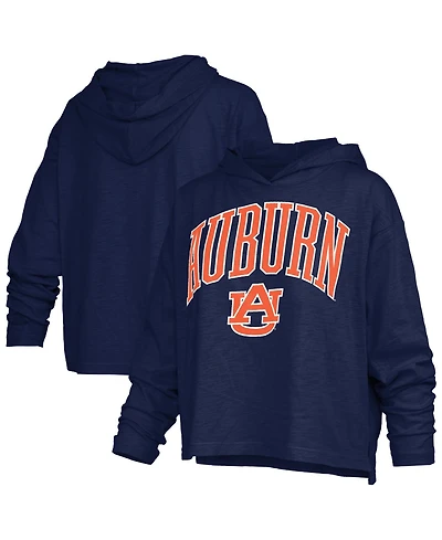 Pressbox Women's Auburn Tigers Nelson Long-Sleeve Hooded Slub T-Shirt