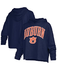 Pressbox Women's Auburn Tigers Nelson Long-Sleeve Hooded Slub T-Shirt