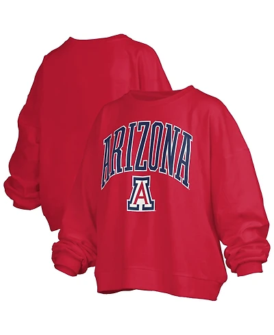 Pressbox Women's Janise Arizona Wildcats Oversized-Fit Fleece Sweatshirt