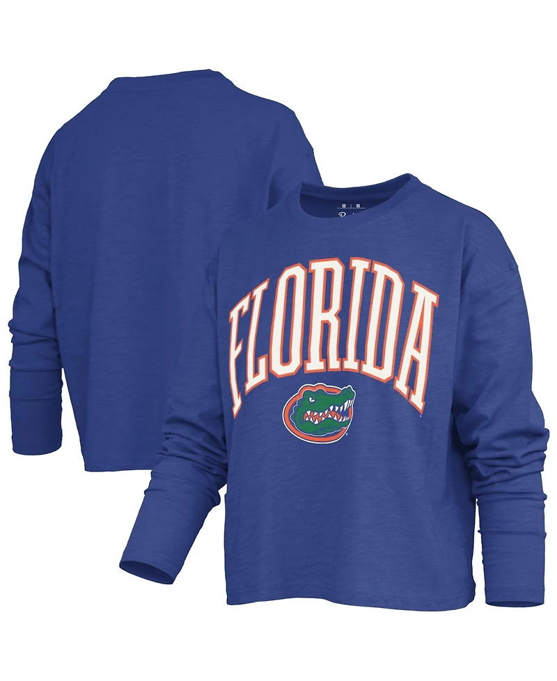 Pressbox Women's Florida Gators Motley Long-Sleeve Boxy Burnout T-Shirt