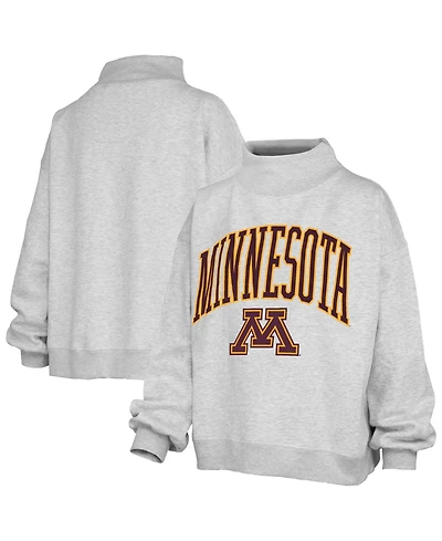 Pressbox Women's Nelson Texture Lingo Mock-Neck Oversized-Fit Sweatshirt