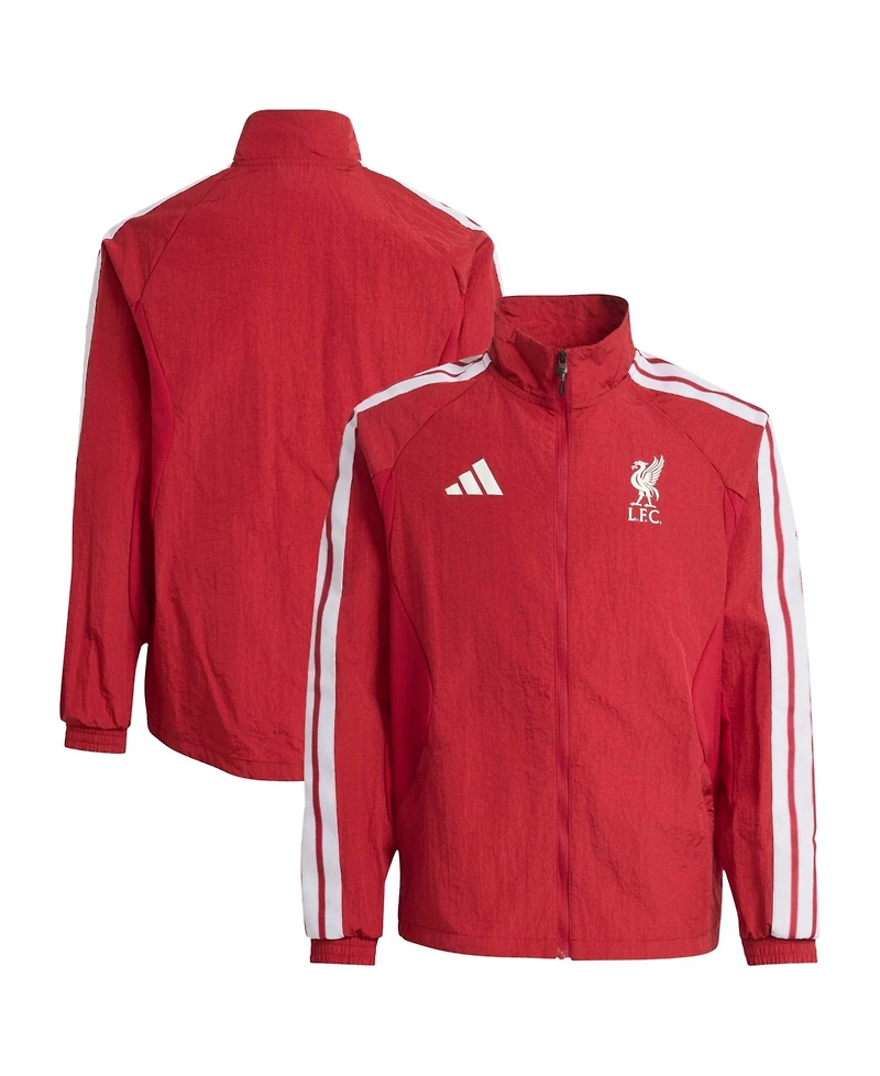 Adidas Boys' and Girls' Liverpool Anthem Full-Zip Mock Neck Jacket
