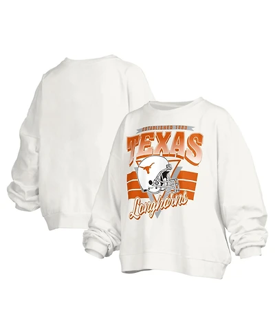 Pressbox Women's Texas Longhorns Janice Oversized Crewneck Retro Sweatshirt