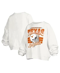 Pressbox Women's Texas Longhorns Janice Oversized Crewneck Retro Sweatshirt