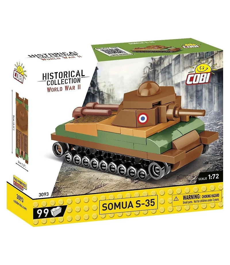 Cobi Wwii Somua S-35 1:72 Scale 99-Piece Building Set, Ages 6+