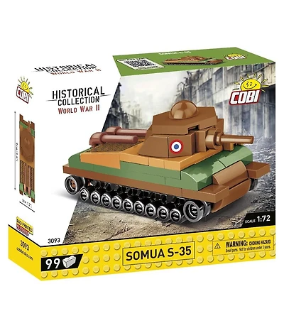 Cobi Wwii Somua S-35 1:72 Scale 99-Piece Building Set, Ages 6+