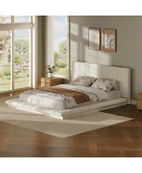 Streamdale Furniture Queen Size Tufted Upholstered Bed Frame with Padded Headboard
