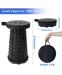 Aofar Foldable Telescoping Stool Portable Retractable Collapsible Camping