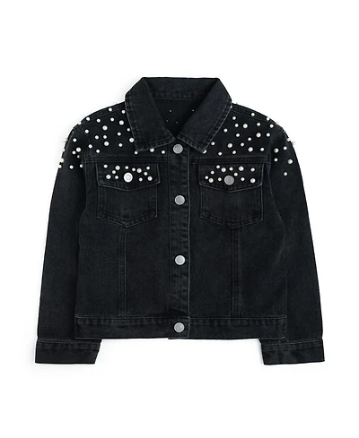 Sweet Wink Toddler Girls (2T-4T) Black Pearl Denim Jacket