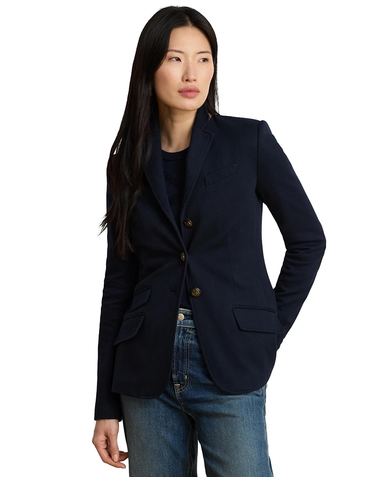 Lauren Ralph Women's Herringbone Notch Lapel Blazer