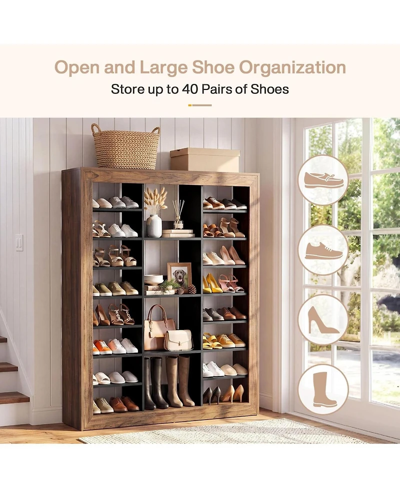 Tribesigns Shoe Cabinet,Modern Shoes Rack Organizer