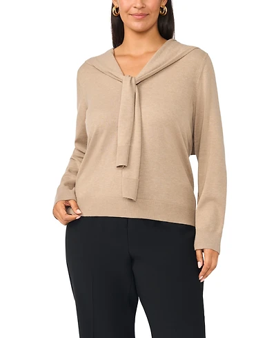 Vince Camuto Plus Faux-Wrap V-Neck Sweater