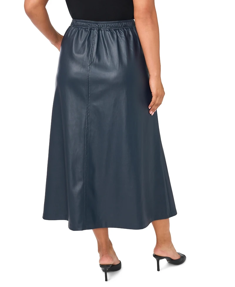 Vince Camuto Plus High-Waisted Maxi A-Line Skirt