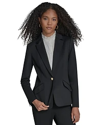 Bcbg Women's Padded Shoulder One Button Jacket