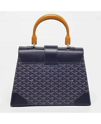 Pre-Owned Goyard Saigon Mm Goyardine Canvas and Leather Top Handle Bag