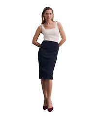 The Fold Women's Clever Crepe Pencil Skirt