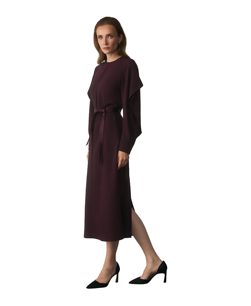 The Fold Women's Asti Long-Sleeve Puff-Sleeve Midi Dress