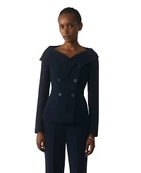 The Fold Women's Lorelli Double-Breasted Tailored Blazer