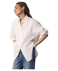 The Fold Women's Claudia Cotton-Blend Oversized Long-Sleeve Button-Down Shirt